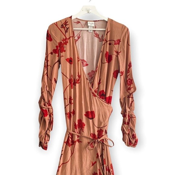 Johanna Ortiz x H&M Crepe Wrap Front Maxi Dress,‎ size XS - Picture 2 of 9